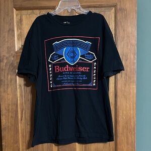 Budweiser Black Graphic Tee for Men